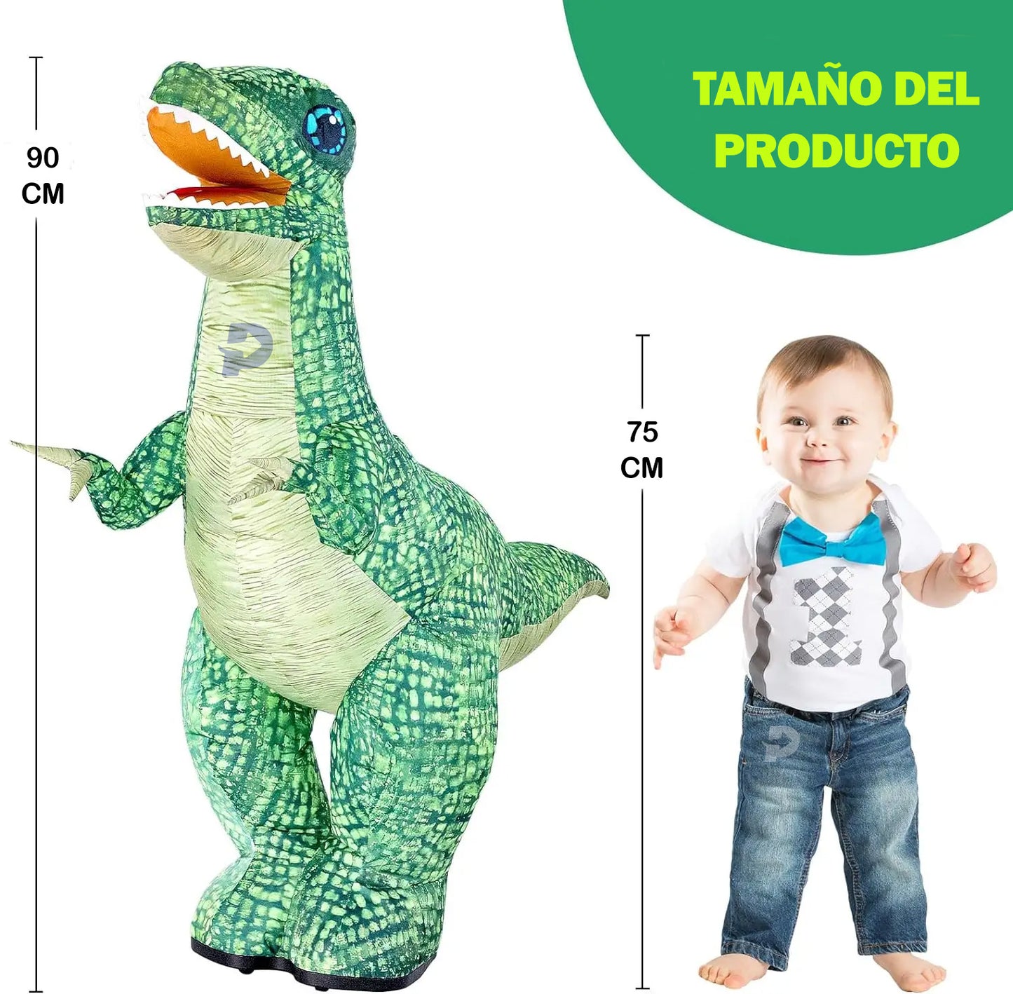 Dinosaurio T-rex Inflabe a control Remoto